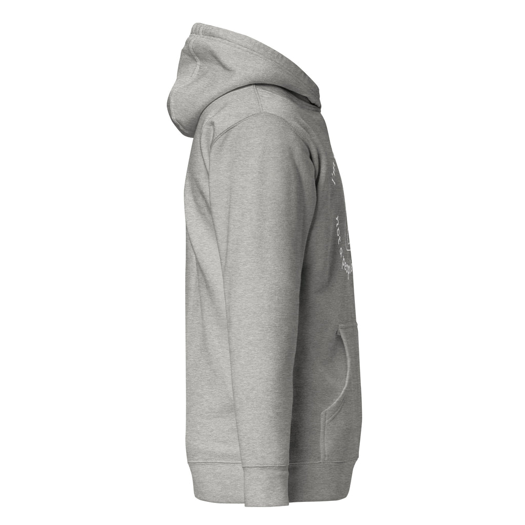 "Cat person" harmaa unisex-huppari mustalla printillä