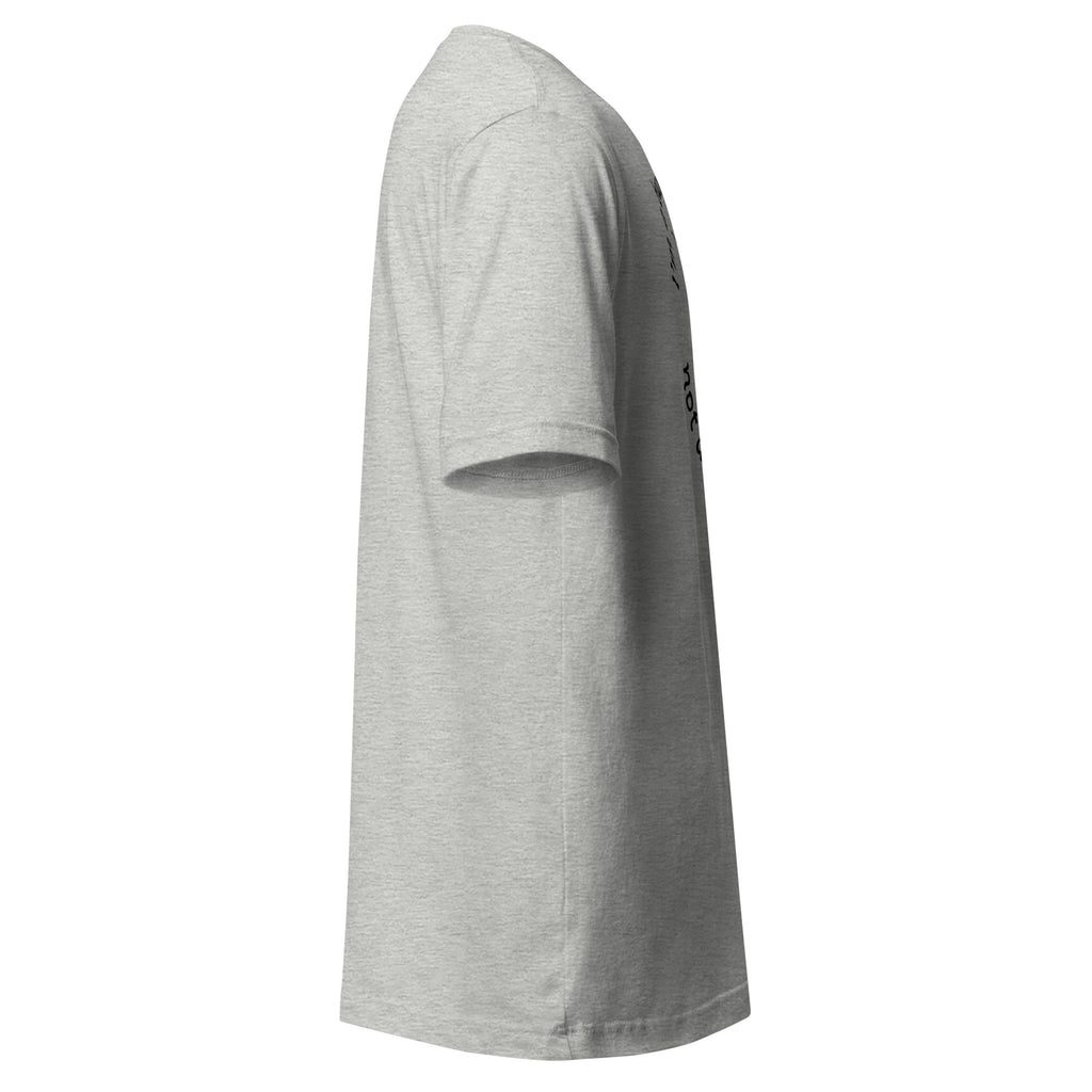 "Dog Person" harmaa unisex t-paita valkoisella painatuksella