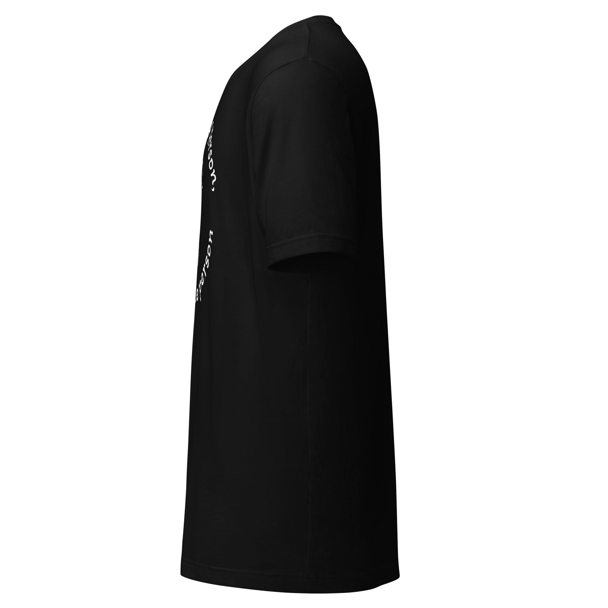 "Dog Person" musta unisex t-paita valkoisella painatuksella